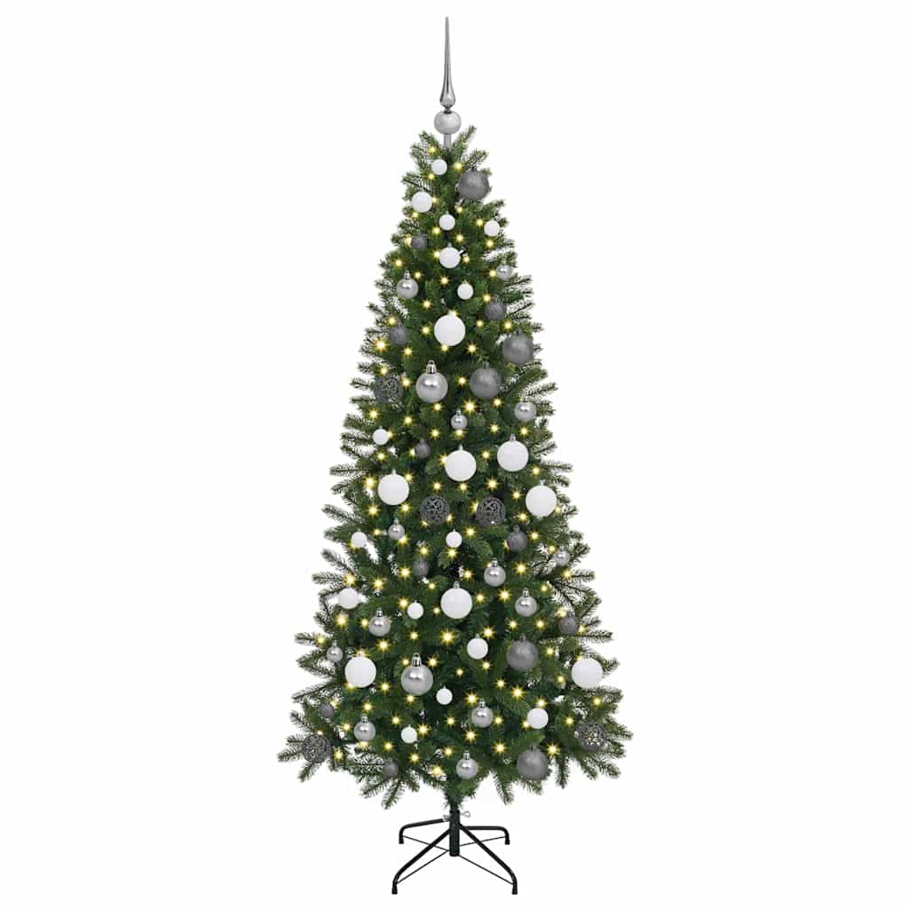 Dirbtinė Kalėdų eglutė su 300 LED Žalia 180 cm PE ir PVC