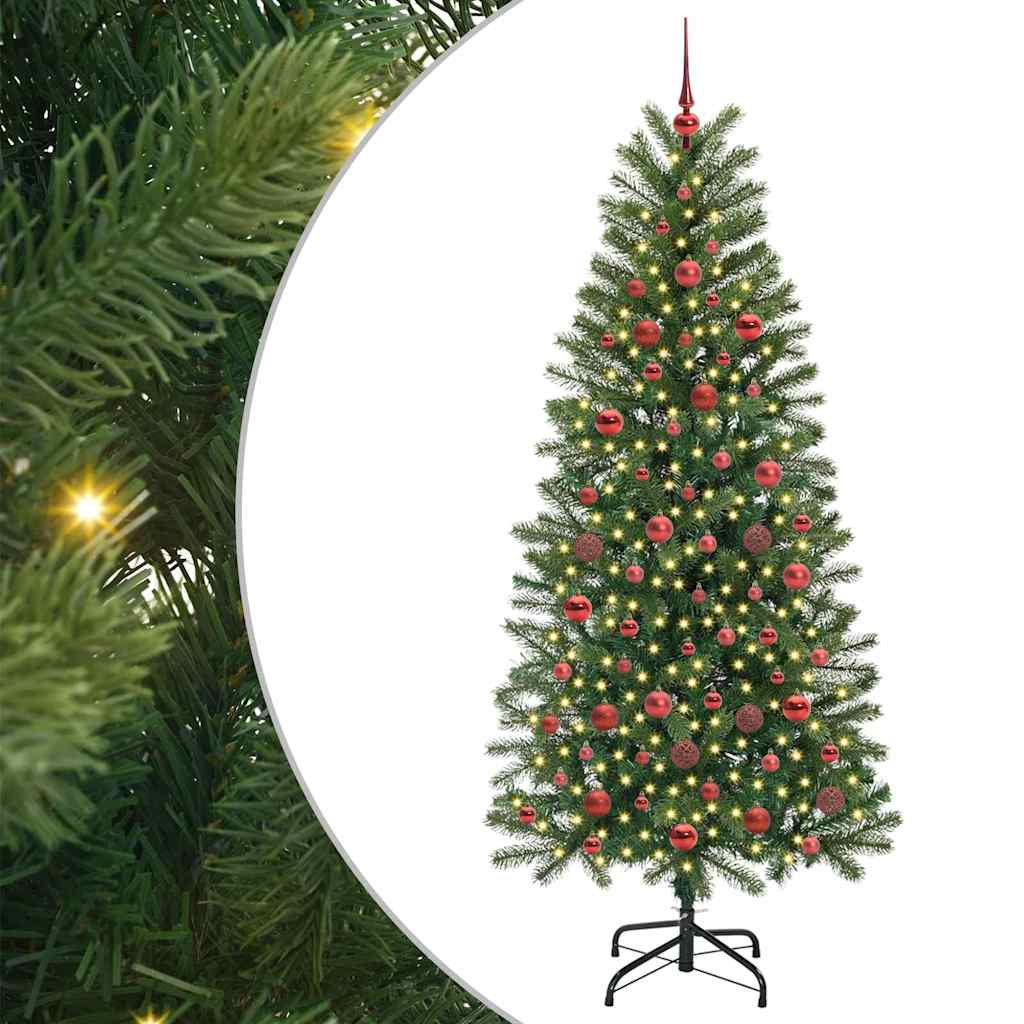 Dirbtinė Kalėdų eglutė su 300 LED Žalia 180 cm PE ir PVC