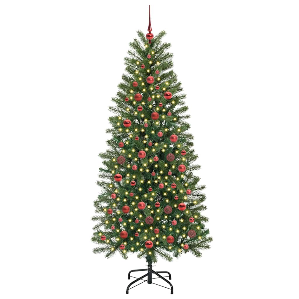 Dirbtinė Kalėdų eglutė su 300 LED Žalia 180 cm PE ir PVC