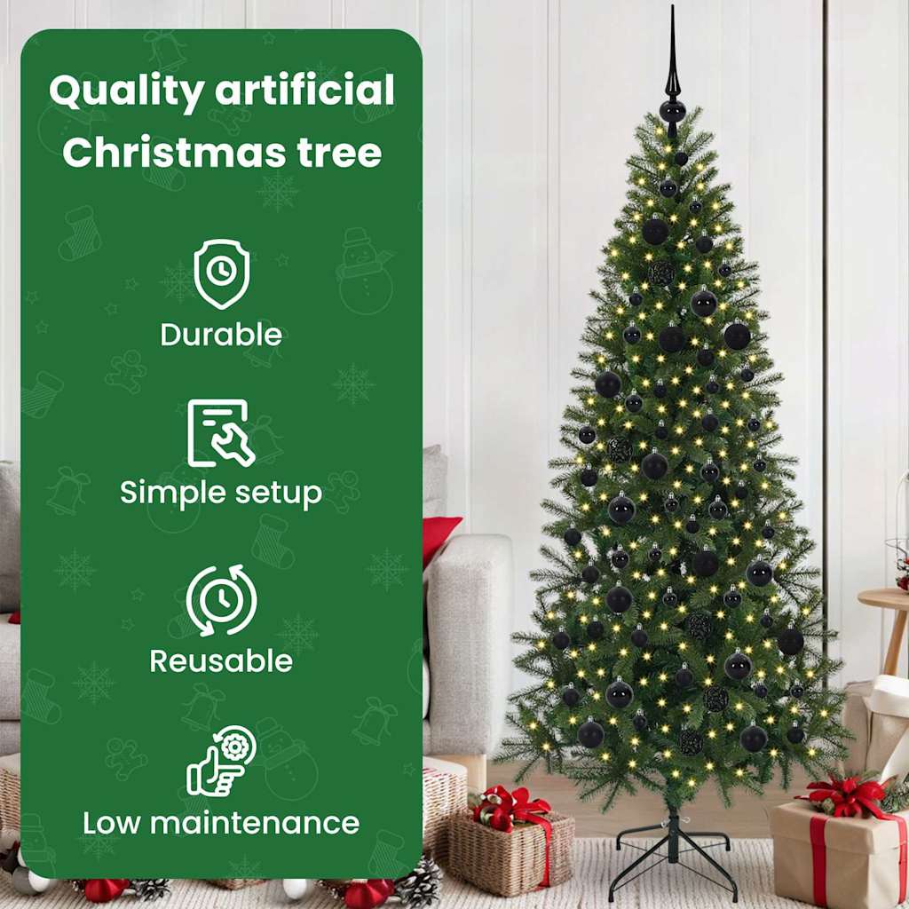 Mākslīgā Ziemassvētku eglīte BLOOM HOLLOW ar 300 LED, zaļa, 180 cm un