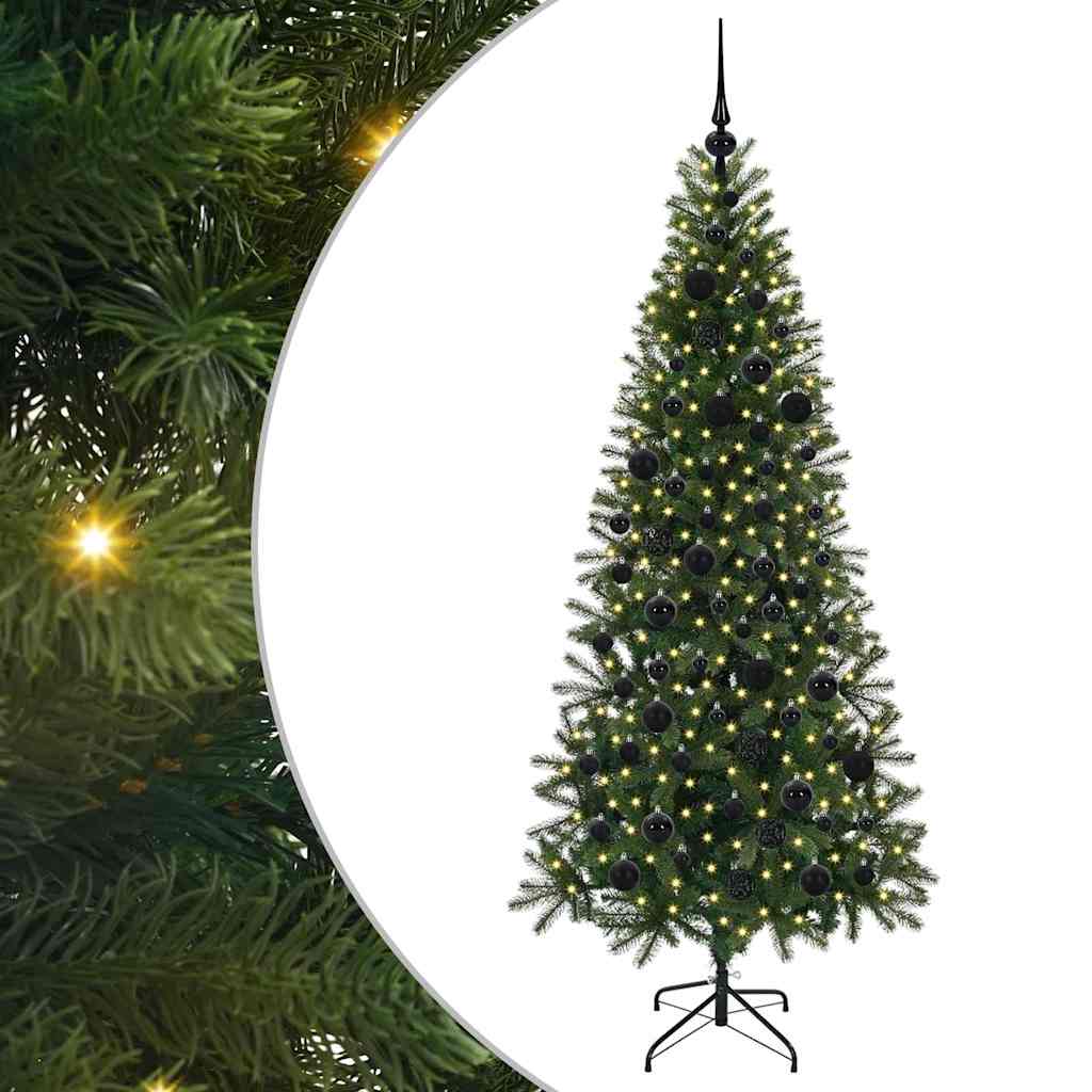 Mākslīgā Ziemassvētku eglīte BLOOM HOLLOW ar 300 LED, zaļa, 180 cm un