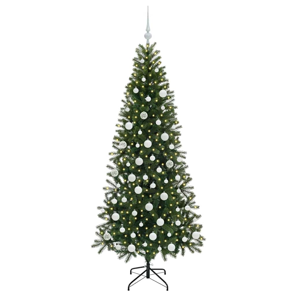 Dirbtinė Kalėdų eglutė su 300 LED Žalia 180 cm PE ir PVC