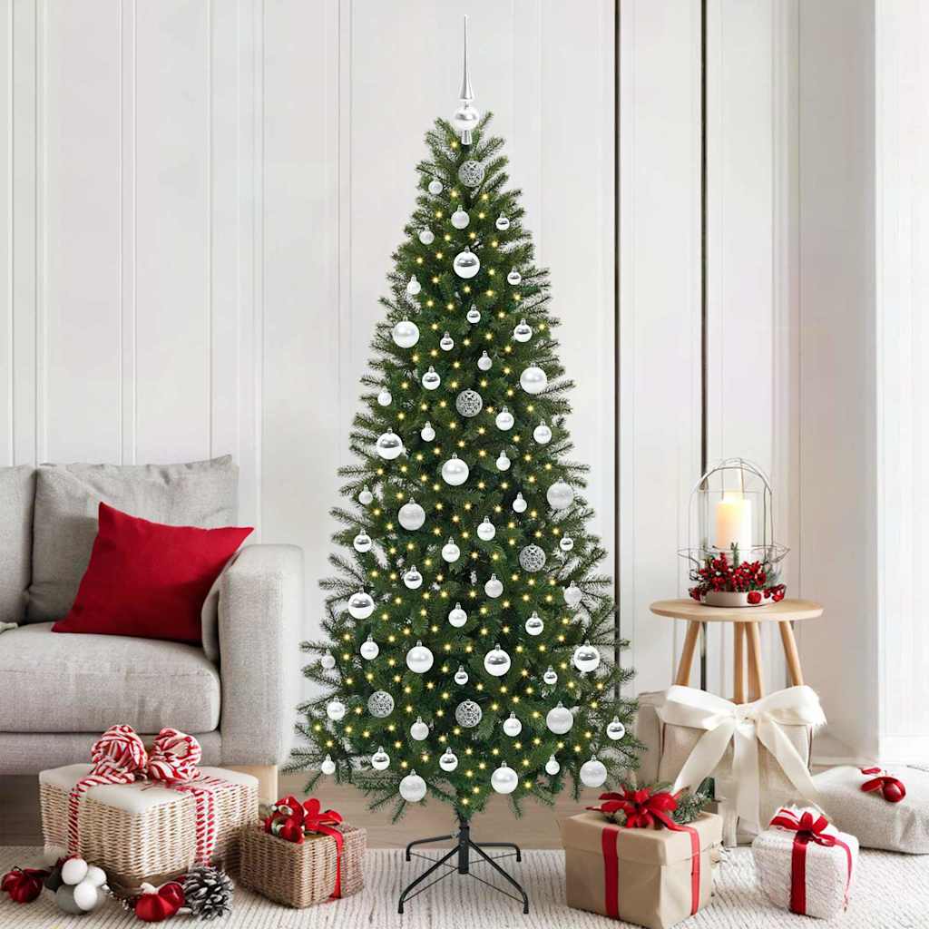 Dirbtinė Kalėdų eglutė su 300 LED Žalia 180 cm PE ir PVC