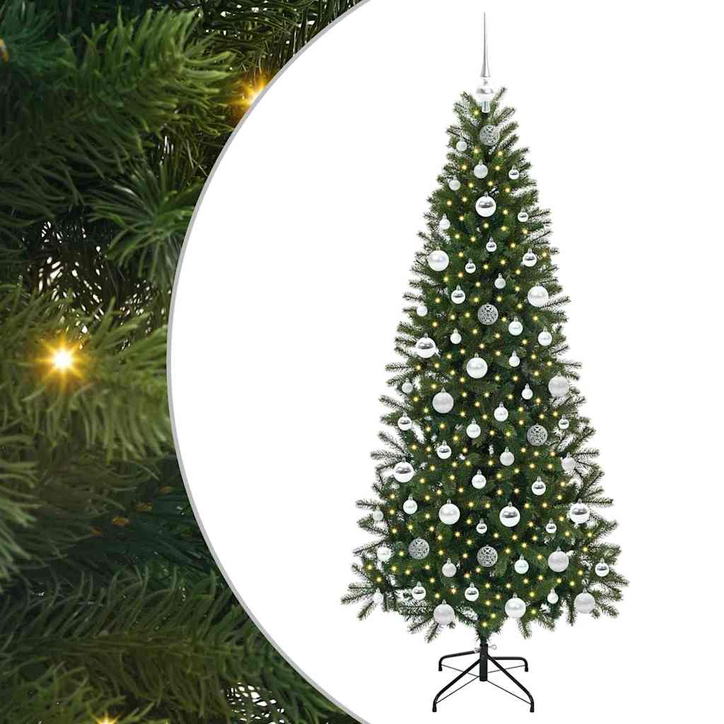 Dirbtinė Kalėdų eglutė su 300 LED Žalia 180 cm PE ir PVC
