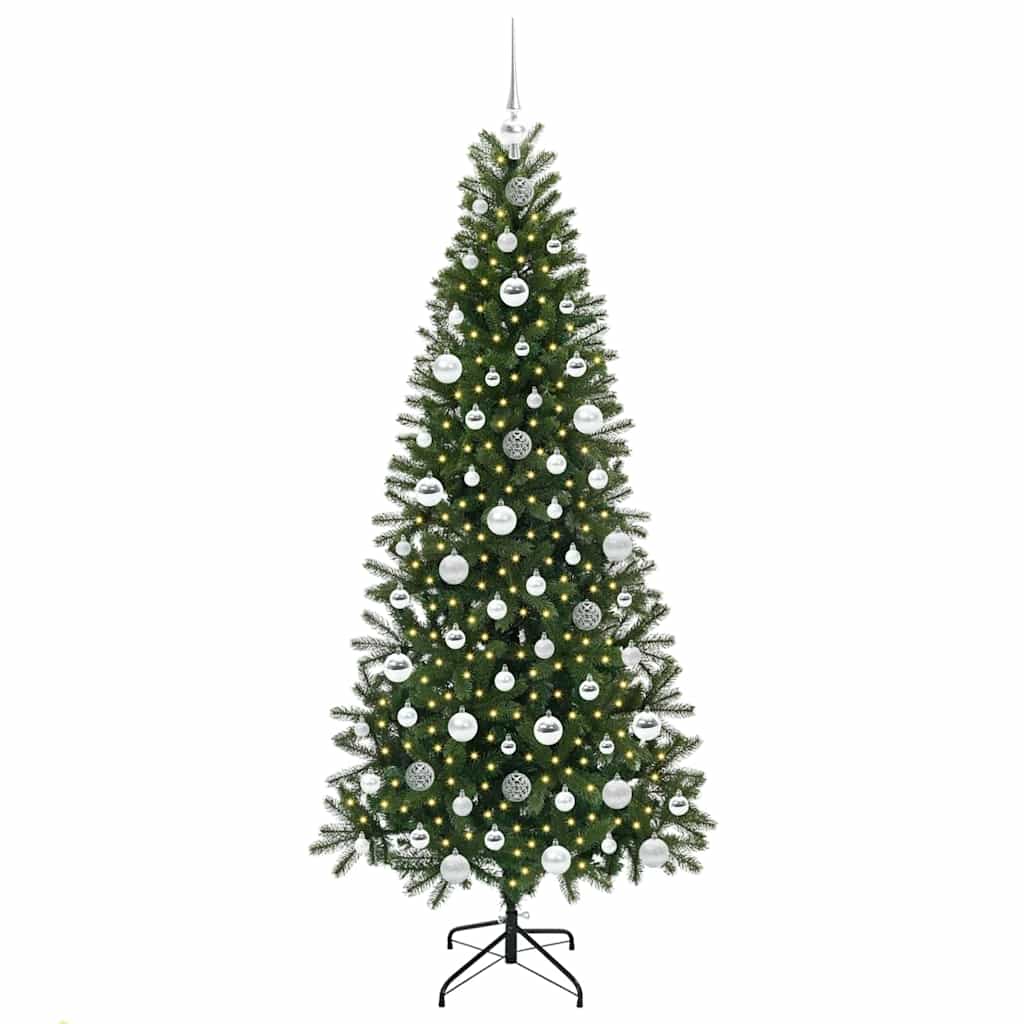 Dirbtinė Kalėdų eglutė su 300 LED Žalia 180 cm PE ir PVC