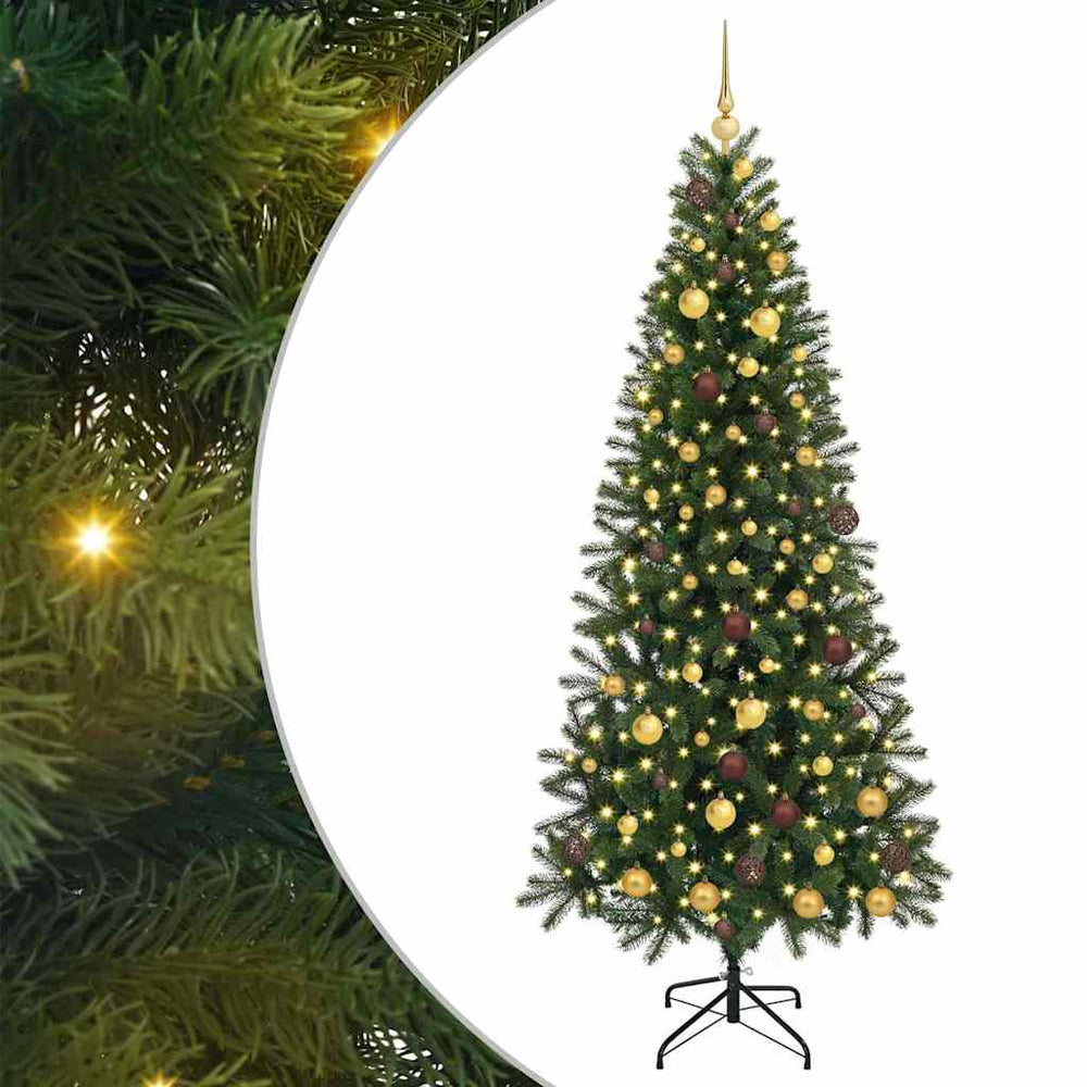 Dirbtinė Kalėdų eglutė su 300 LED Žalia 210 cm PE ir PVC
