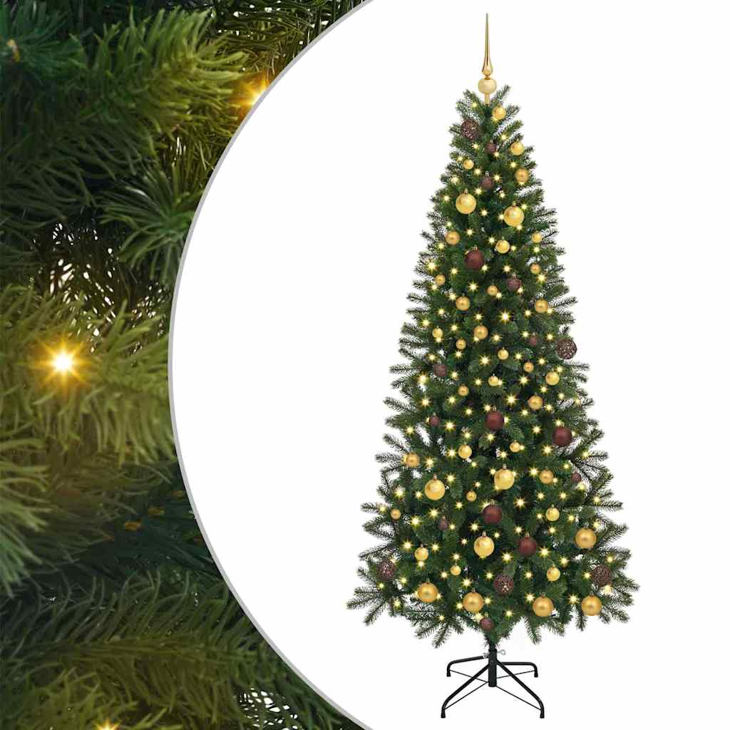 Dirbtinė Kalėdų eglutė su 300 LED Žalia 210 cm PE ir PVC