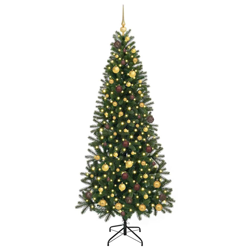 Dirbtinė Kalėdų eglutė su 300 LED Žalia 210 cm PE ir PVC