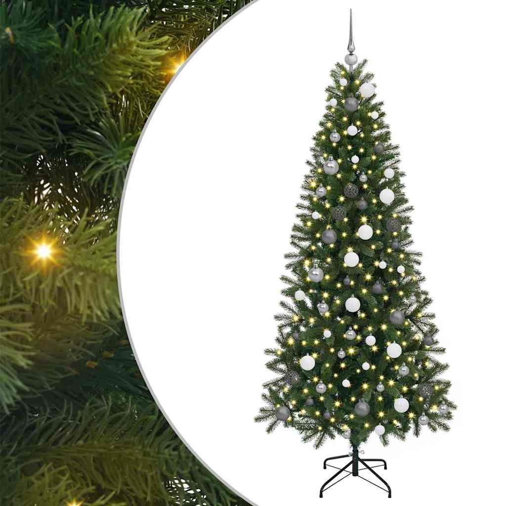 Dirbtinė Kalėdų eglutė su 300 LED Žalia 210 cm PE ir PVC