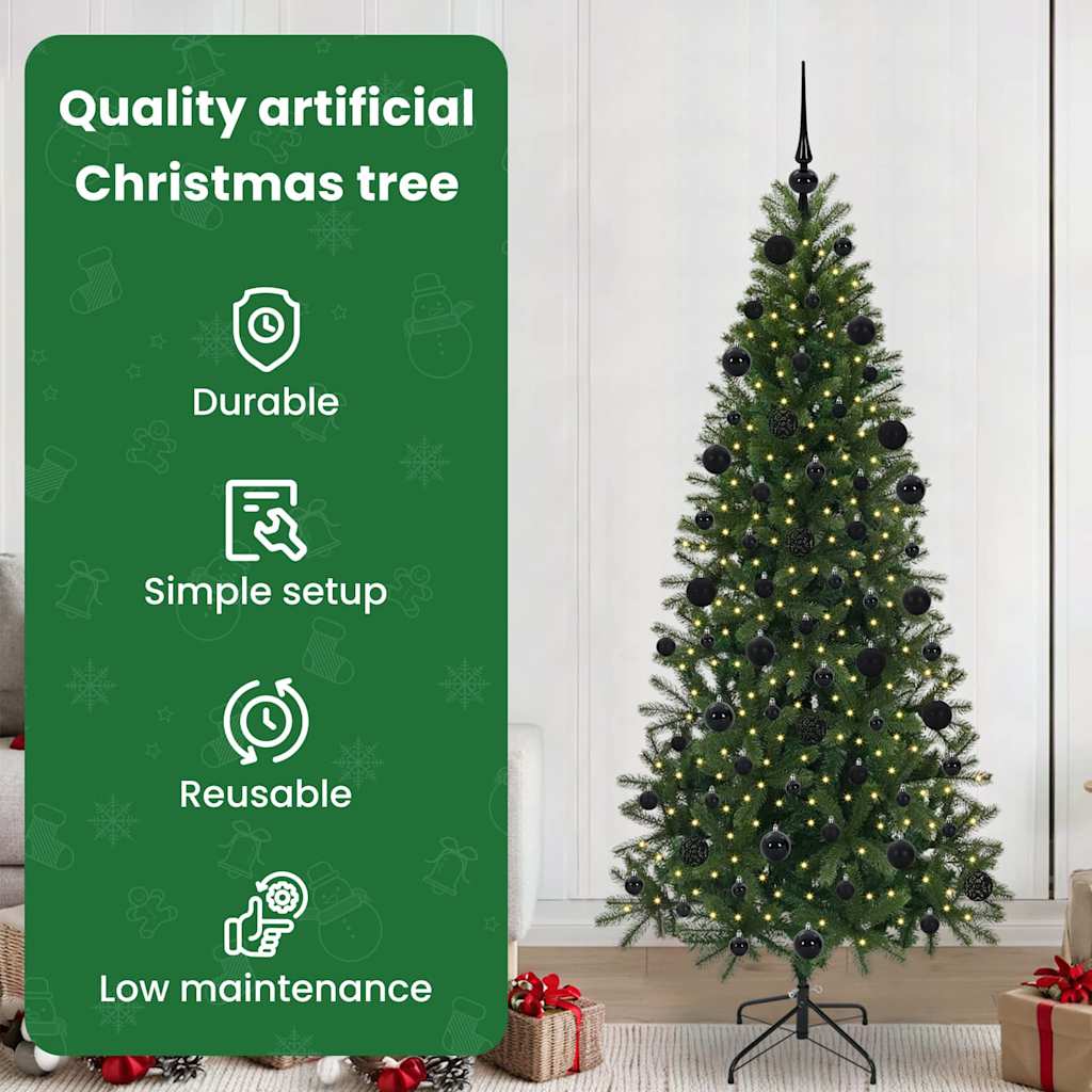 Dirbtinė Kalėdų eglutė NORDIC MEADOW, su 300 LED Žalia 210 cm.  ir