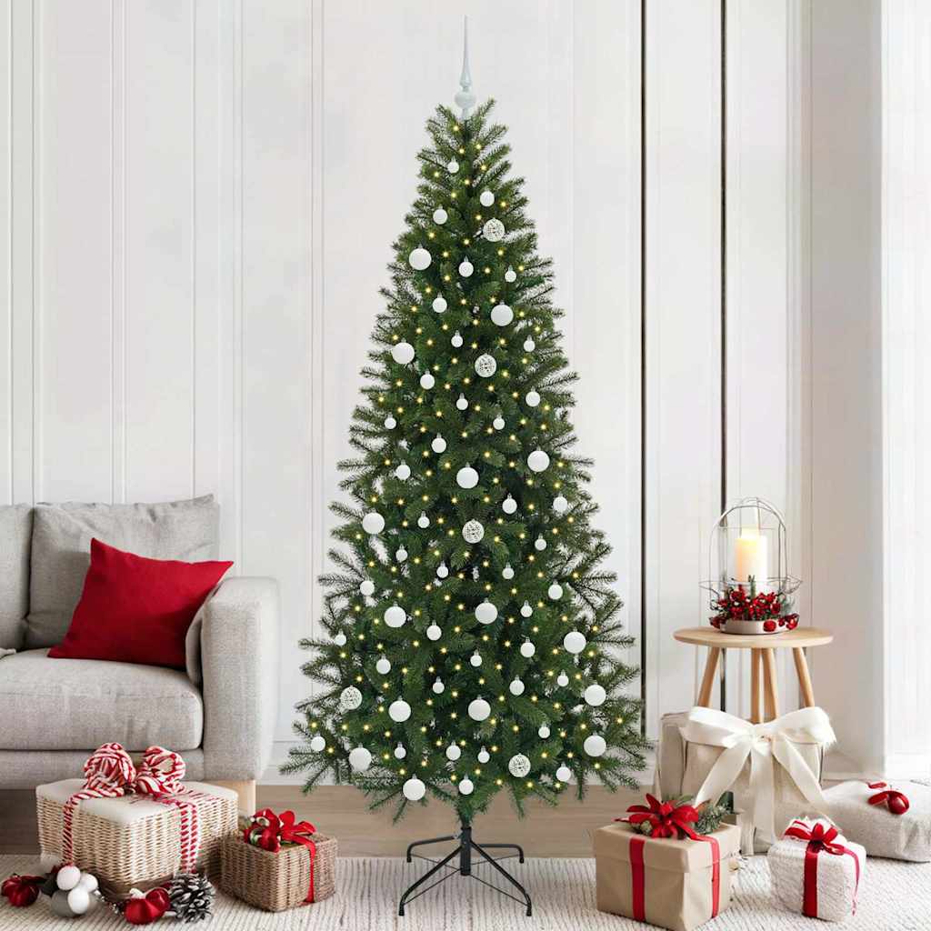 Dirbtinė Kalėdų eglutė su 300 LED Žalia 210 cm PE ir PVC