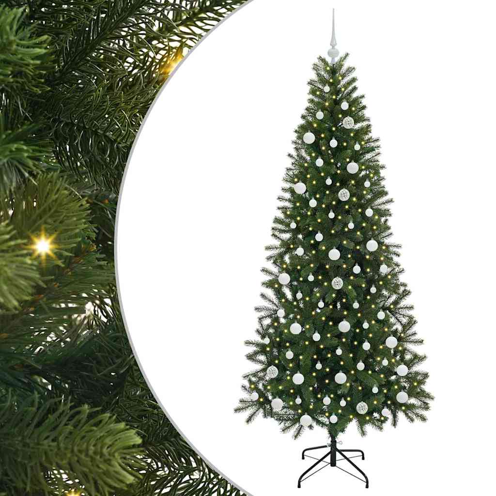 Dirbtinė Kalėdų eglutė su 300 LED Žalia 210 cm PE ir PVC