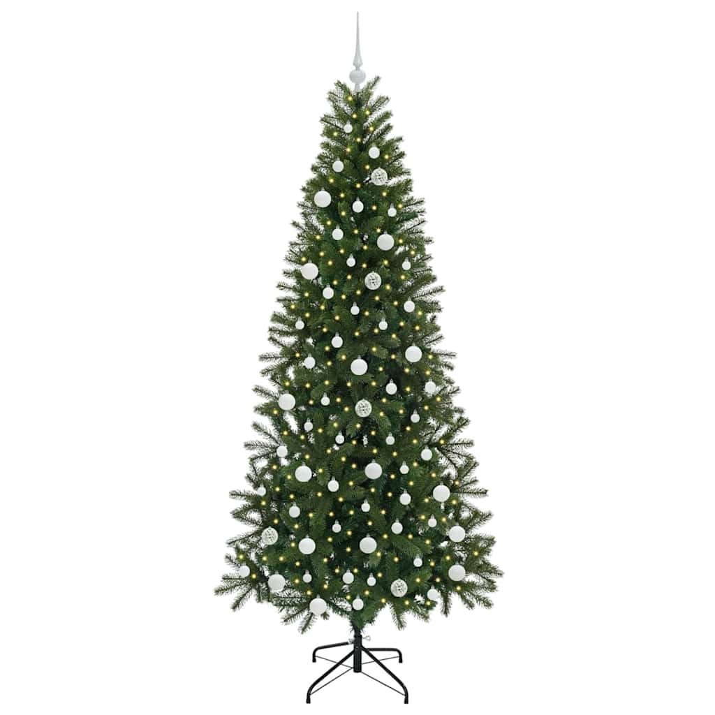 Dirbtinė Kalėdų eglutė su 300 LED Žalia 210 cm PE ir PVC
