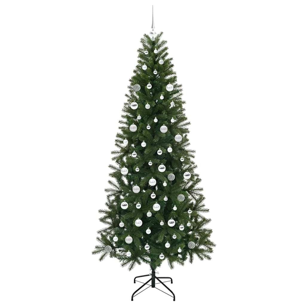 Mākslīgā Ziemassvētku eglīte ar 300 LED lampiņām zaļa 210 cm PE un PVC