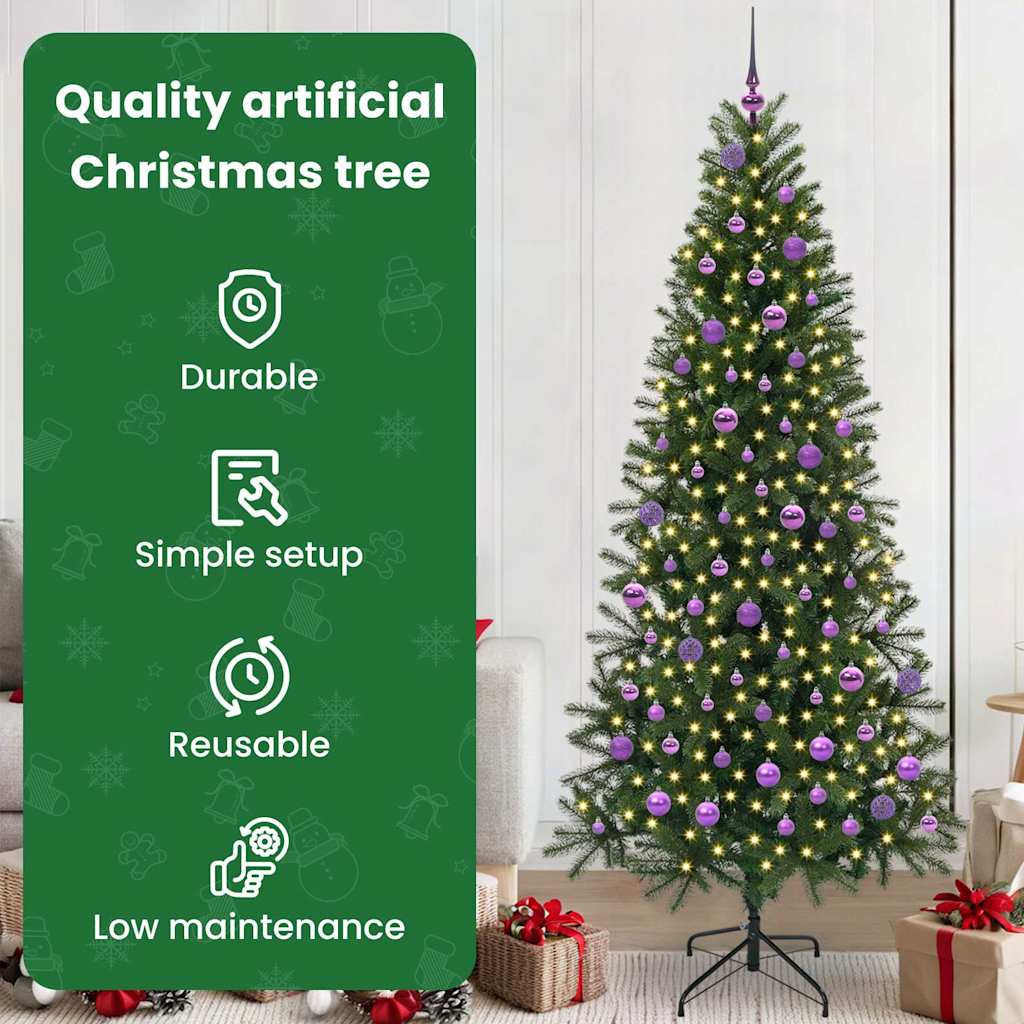 Dirbtinė Kalėdų eglutė NORDIC MEADOW, su 300 LED Žalia 210 cm.  ir