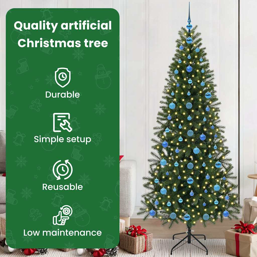 Dirbtinė Kalėdų eglutė NORDIC MEADOW, su 300 LED Žalia 210 cm.  ir
