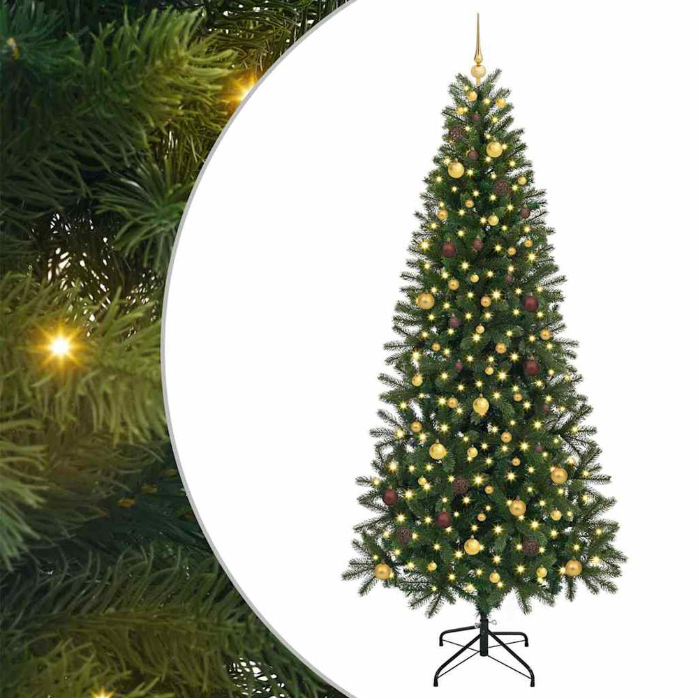Dirbtinė Kalėdų eglutė su 300 LED Žalia 240 cm PE ir PVC