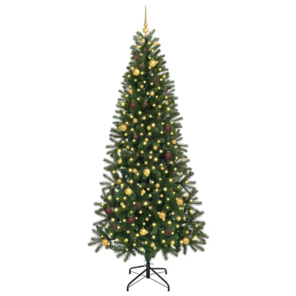 Dirbtinė Kalėdų eglutė su 300 LED Žalia 240 cm PE ir PVC