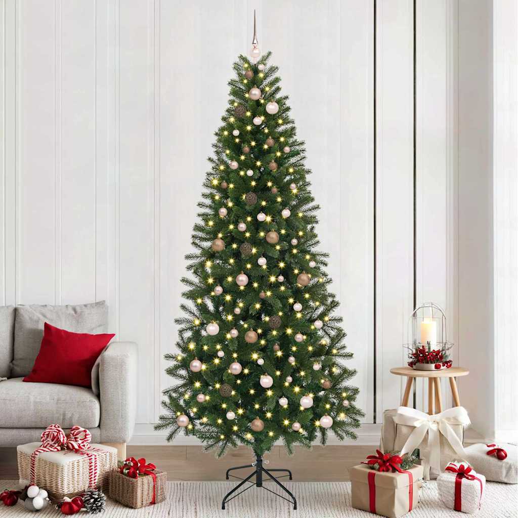 Dirbtinė Kalėdų eglutė su 300 LED Žalia 240 cm PE ir PVC
