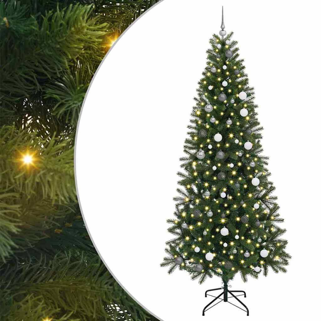 Dirbtinė Kalėdų eglutė su 300 LED Žalia 240 cm PE ir PVC