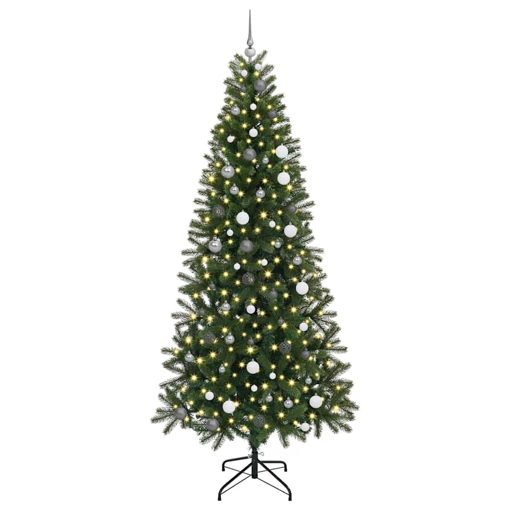Dirbtinė Kalėdų eglutė su 300 LED Žalia 240 cm PE ir PVC