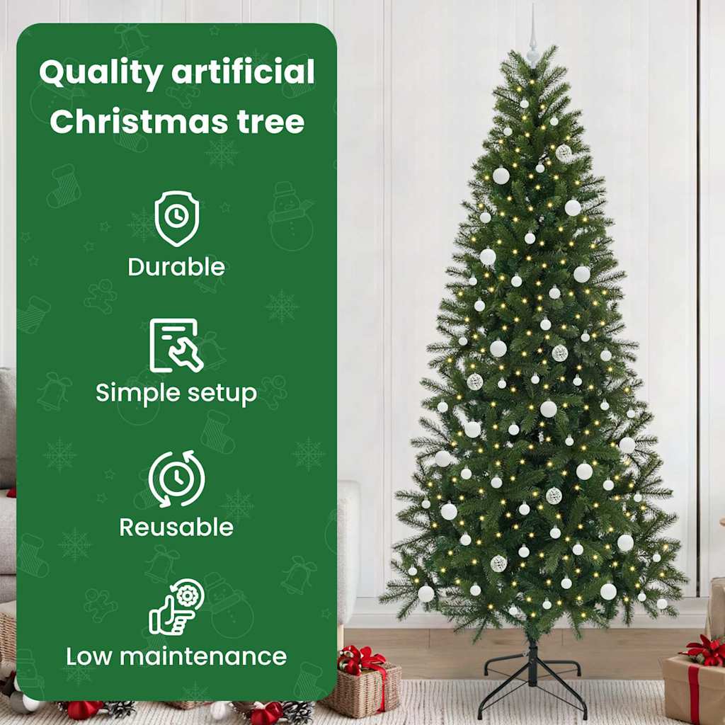 Dirbtinė Kalėdų eglutė su 300 LED Žalia 240 cm PE ir PVC