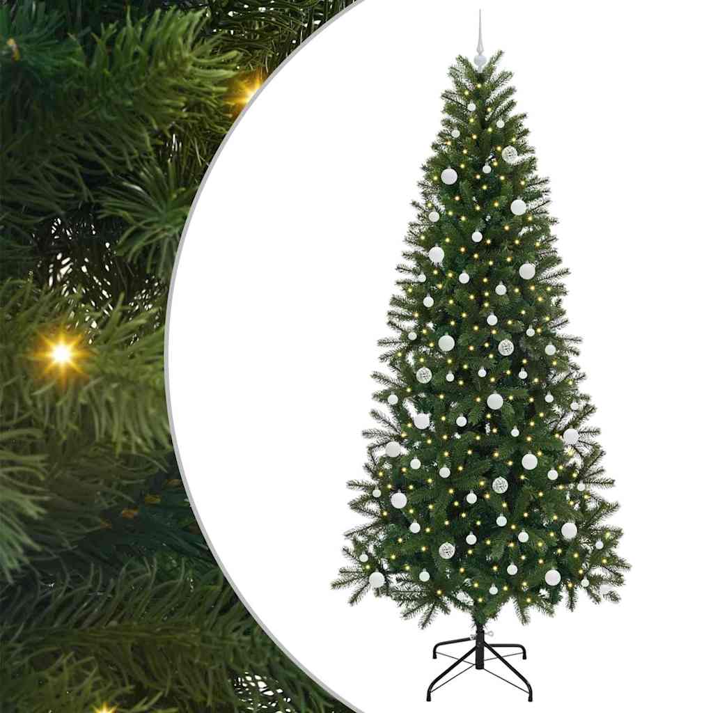 Dirbtinė Kalėdų eglutė su 300 LED Žalia 240 cm PE ir PVC