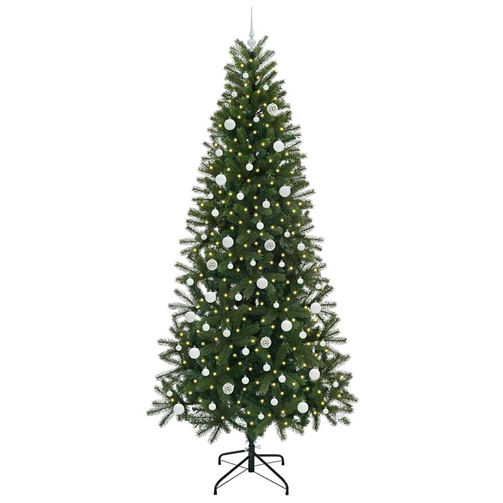 Dirbtinė Kalėdų eglutė su 300 LED Žalia 240 cm PE ir PVC