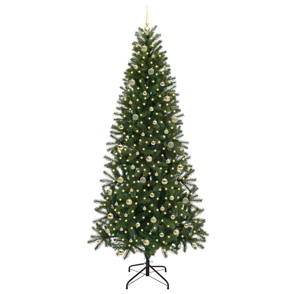 Dirbtinė Kalėdų eglutė su 300 LED Žalia 240 cm PE ir PVC