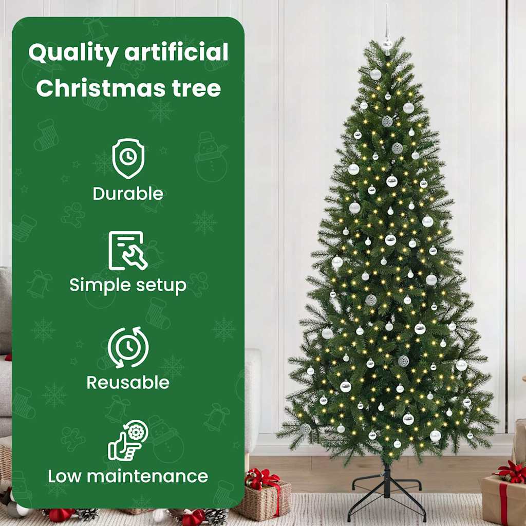 Dirbtinė Kalėdų eglutė su 300 LED Žalia 240 cm PE ir PVC