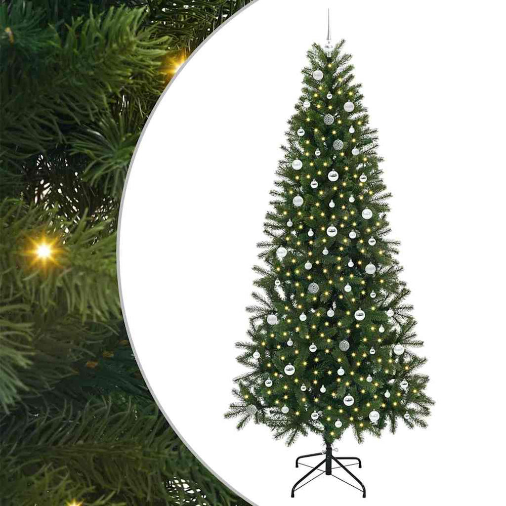 Dirbtinė Kalėdų eglutė su 300 LED Žalia 240 cm PE ir PVC