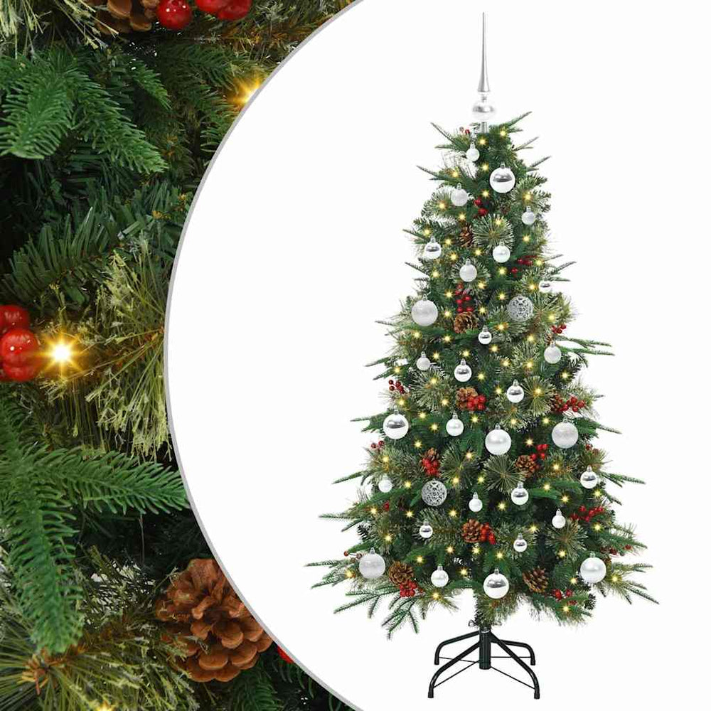 Artificial Folding Christmas Tree Green 150 cm PE and PVC