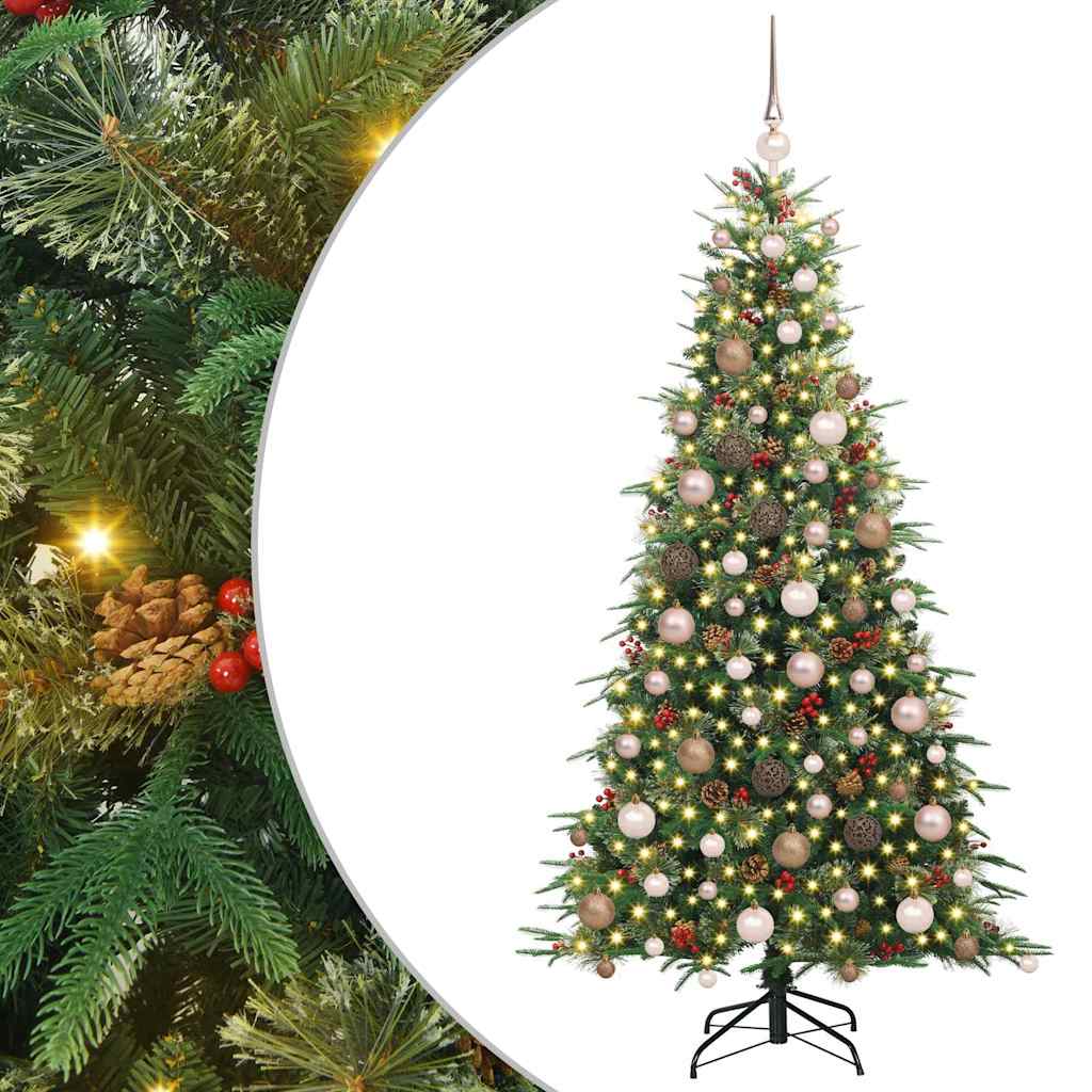 Dirbtinė Sulankstoma Kalėdų Eglutė su 300 LED 180 cm PE ir PVC