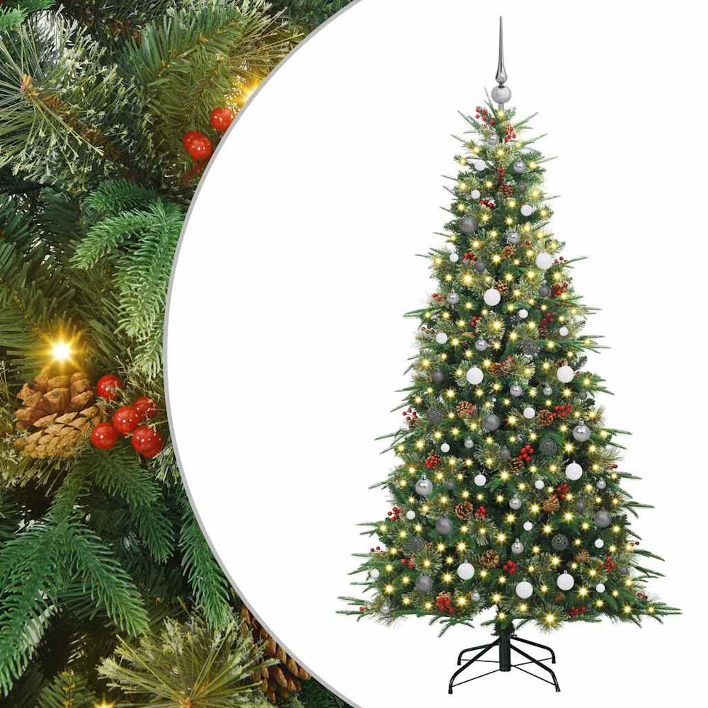 Dirbtinė Sulankstoma Kalėdų Eglutė Žalia 210 cm PE ir PVC