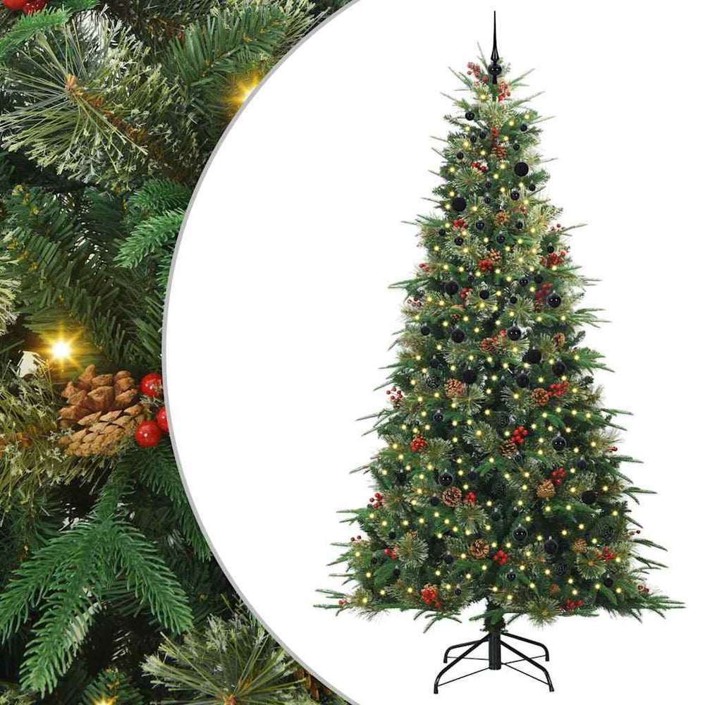 Artificial Folding Christmas Tree Green 240 cm PE and PVC