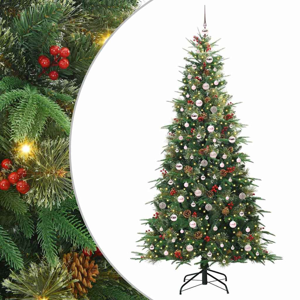 Artificial Folding Christmas Tree Green 240 cm PE and PVC
