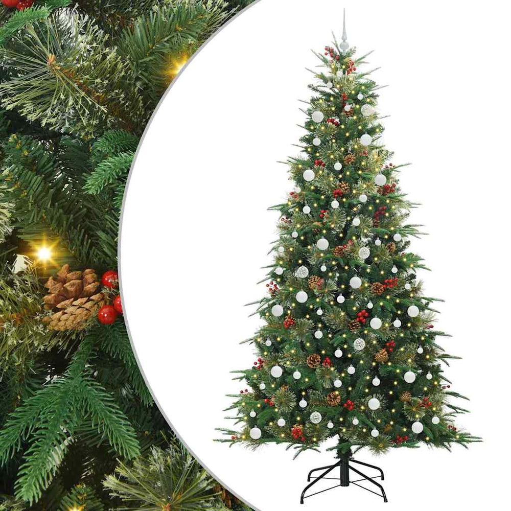 Artificial Folding Christmas Tree Green 240 cm PE and PVC