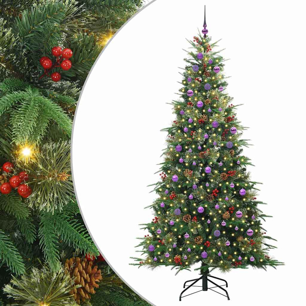 Artificial Folding Christmas Tree Green 240 cm PE and PVC