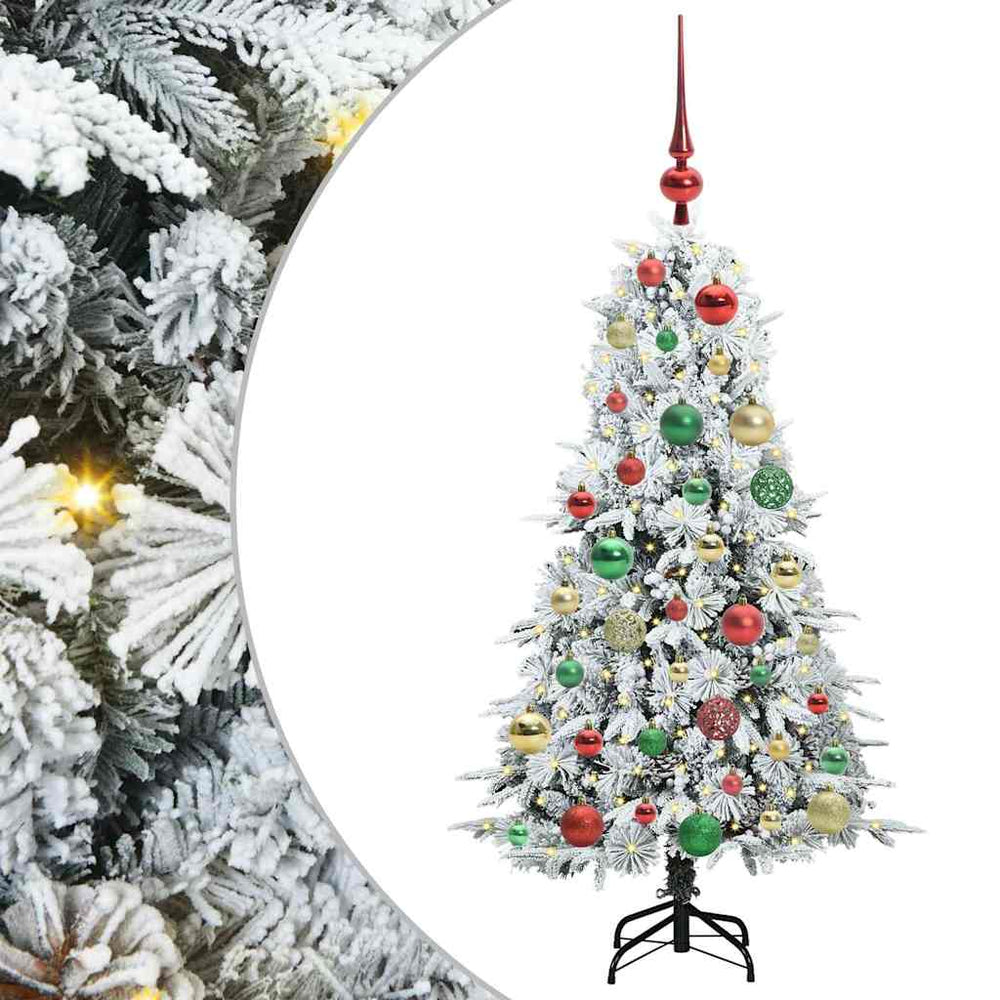 Artificial Folding Christmas Tree White 120 cm PE and PVC