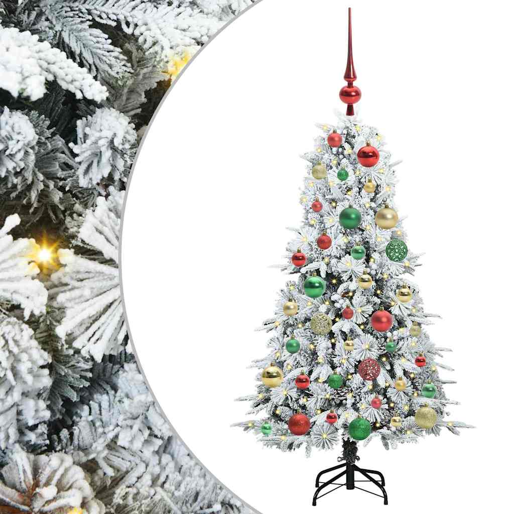 Dirbtinė Sulankstoma Kalėdų Eglutė Balta 120 cm PE ir PVC