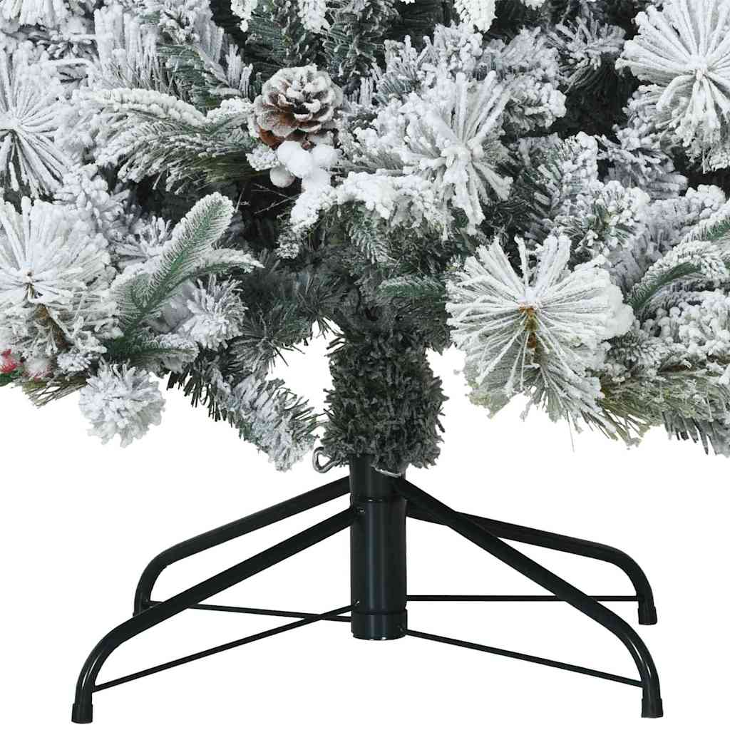 Mākslīgā saliekamā Ziemassvētku eglīte, balta, 180 cm, PE un PVC