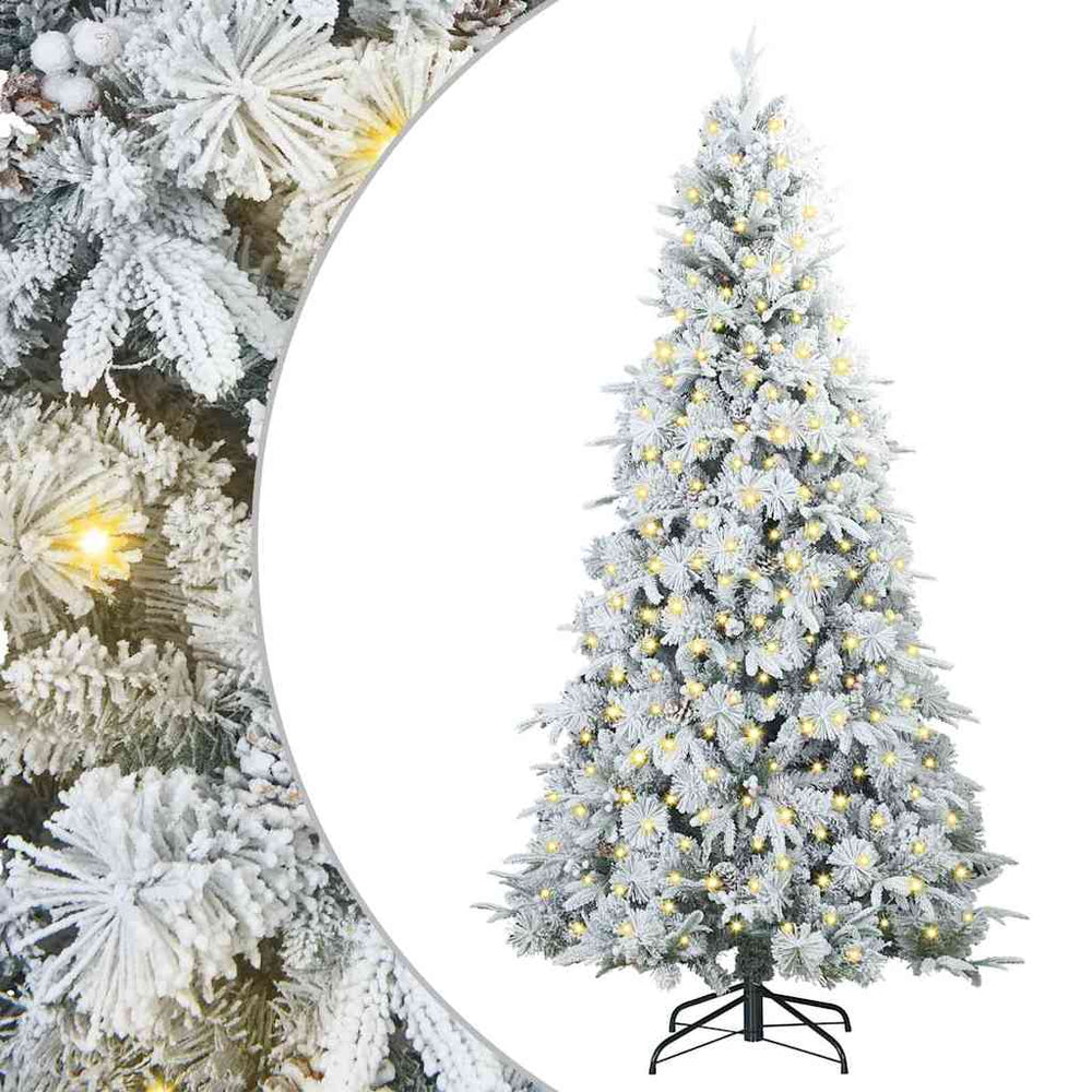 Artificial Folding Christmas Tree White 180 cm PE and PVC