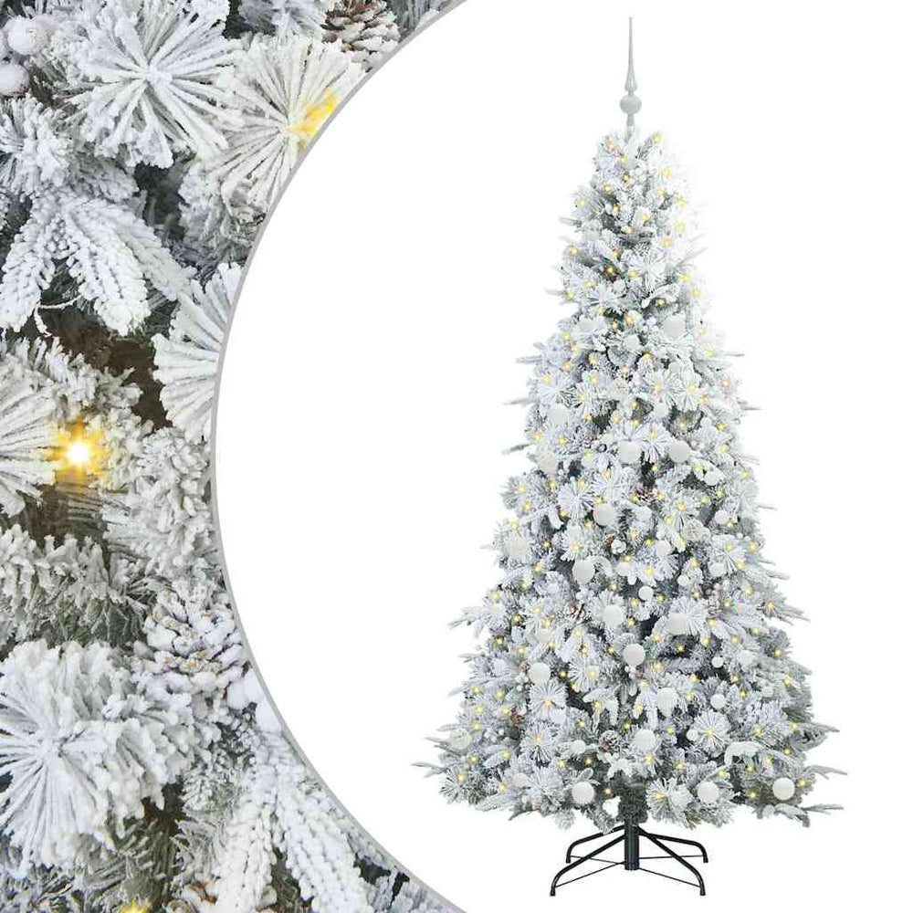Artificial Folding Christmas Tree White 180 cm PE and PVC