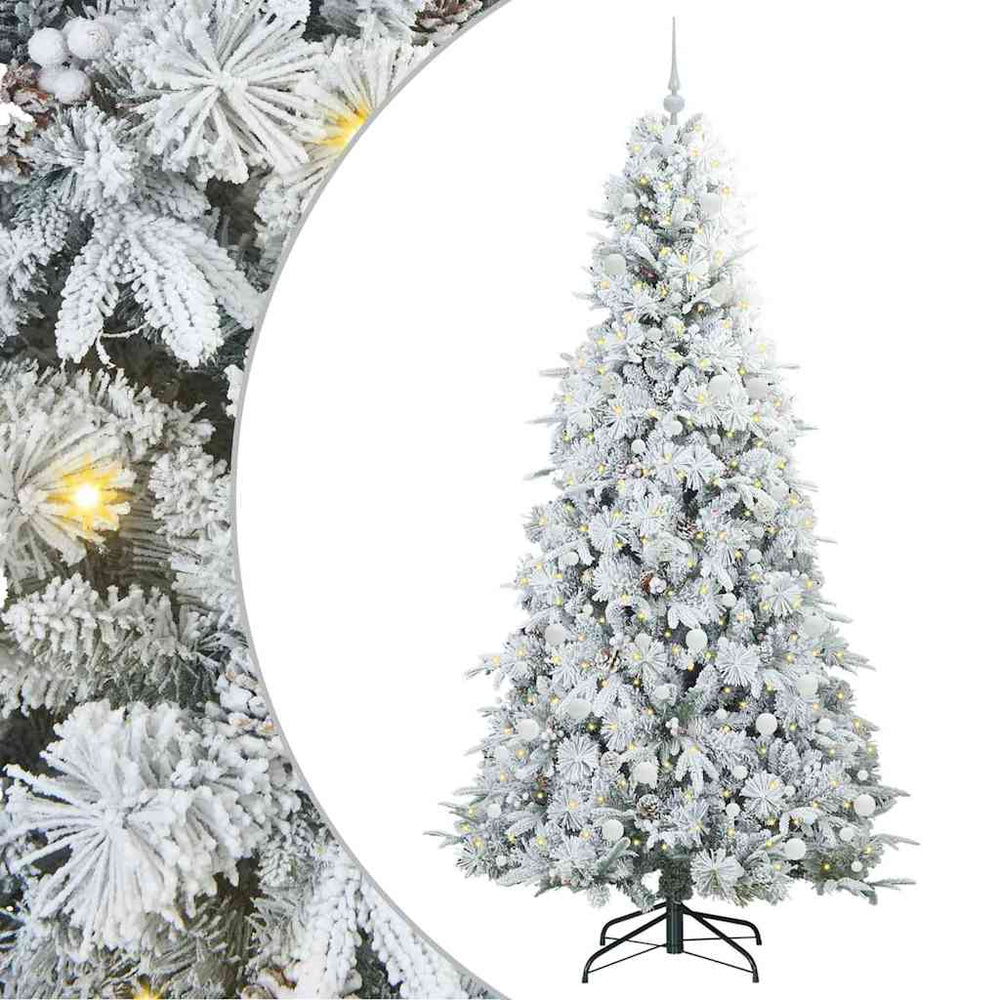 Artificial Collapsible Christmas Tree White 240 cm PE and PVC