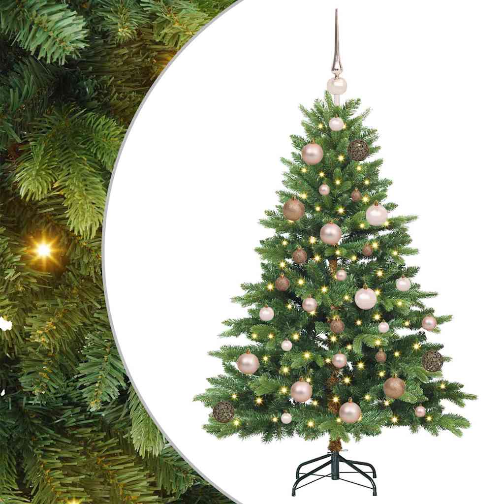 Dirbtinė Kalėdų eglutė su 150 LED Žalia 120 cm PE ir PVC