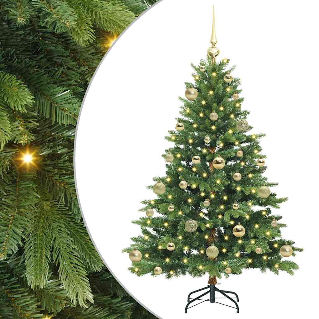Dirbtinė Kalėdų eglutė su 150 LED Žalia 120 cm PE ir PVC