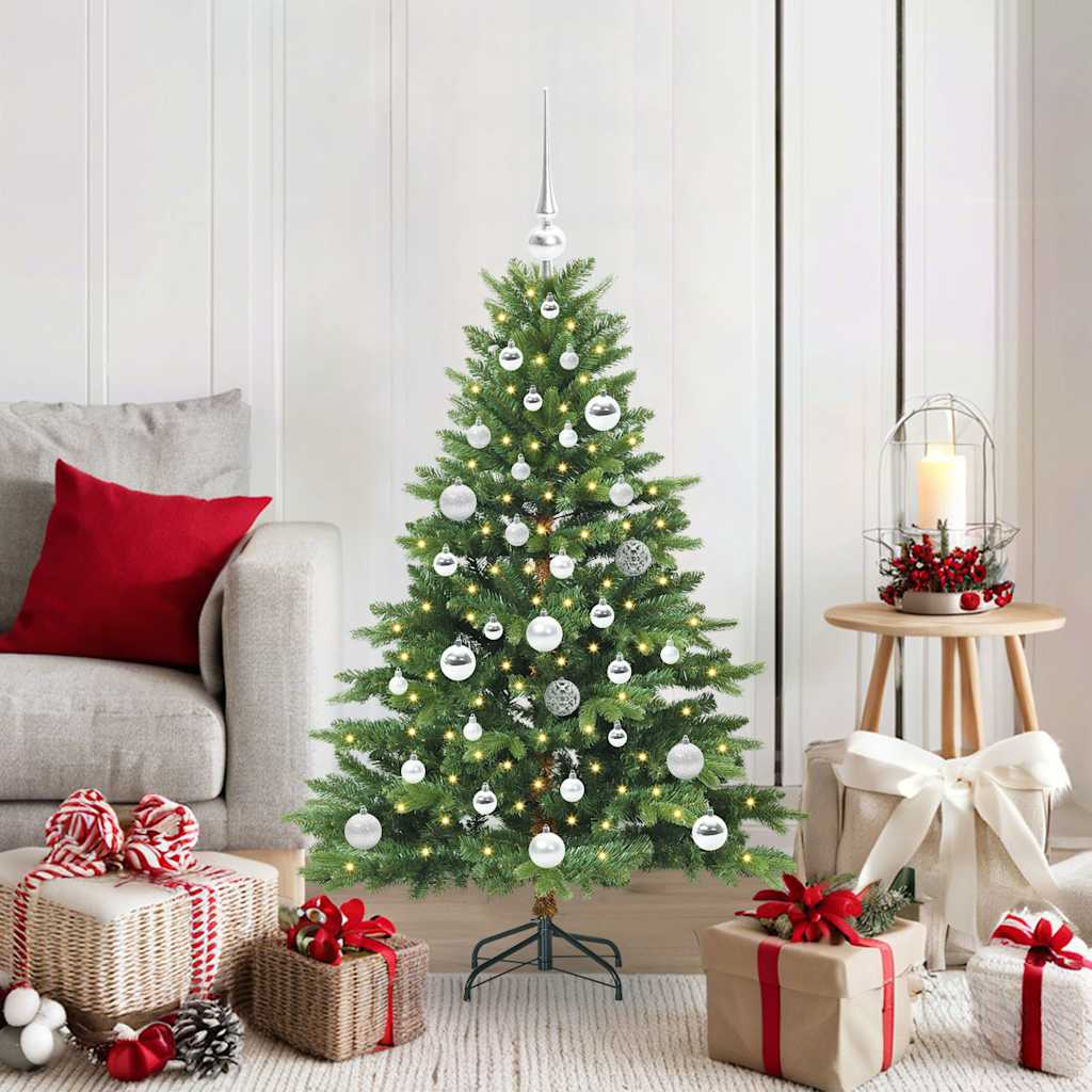 Dirbtinė Kalėdų eglutė su 150 LED Žalia 120 cm PE ir PVC