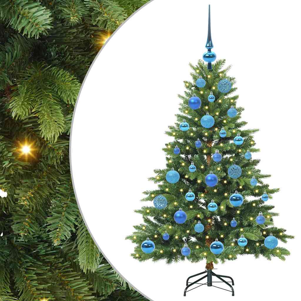 Dirbtinė Kalėdų eglutė su 150 LED Žalia 120 cm PE ir PVC