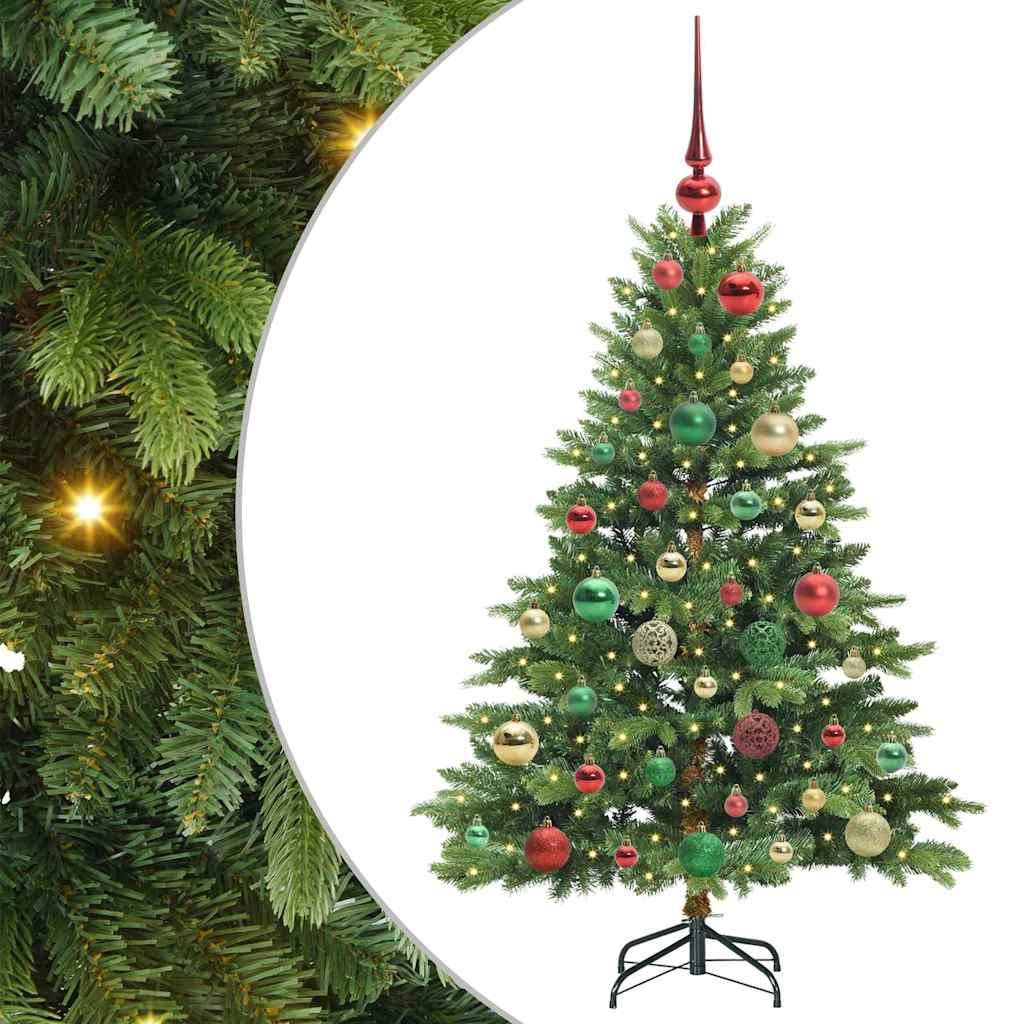 Dirbtinė Kalėdų eglutė su 150 LED Žalia 120 cm PE ir PVC