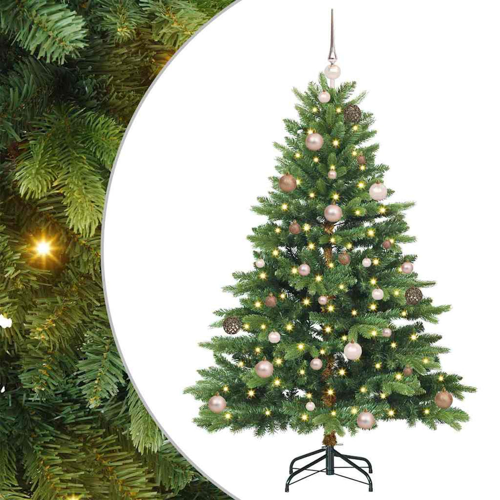 Dirbtinė Kalėdų eglutė su 150 LED Žalia 150 cm PE ir PVC